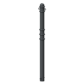 Ornamental bollard | Series 479B | � 76 mm | stationary, for casting in concretewith ground anchor, total length approx. 1300 mm | without lock | with 2 eyelets